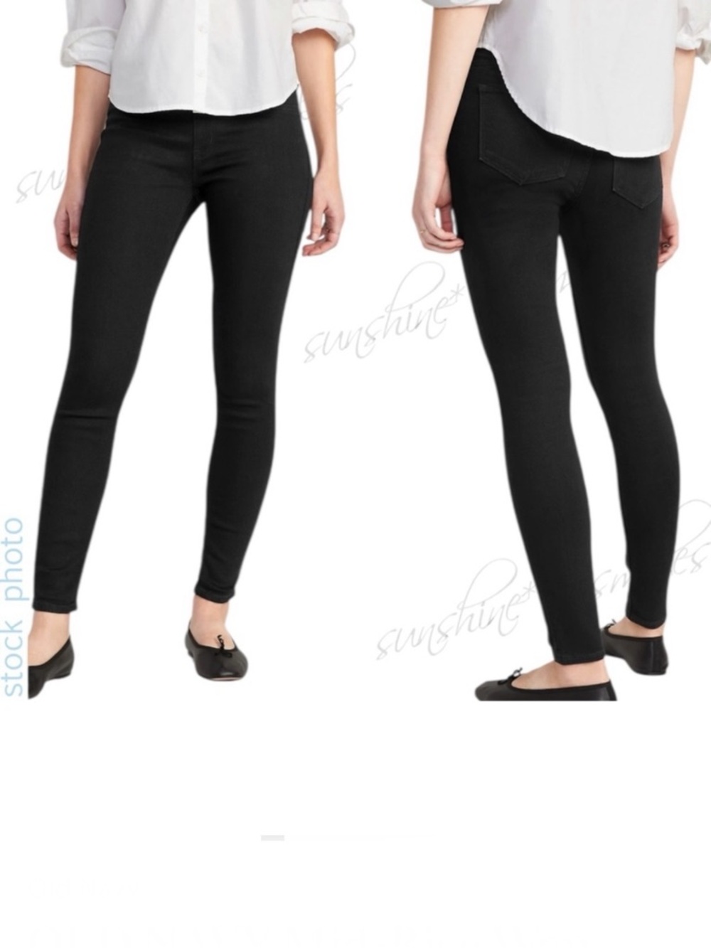 OLD NAVY Mid-Rise Wow Super-Skinny
Jeggings for Women size 2 ~ BLACK JACK